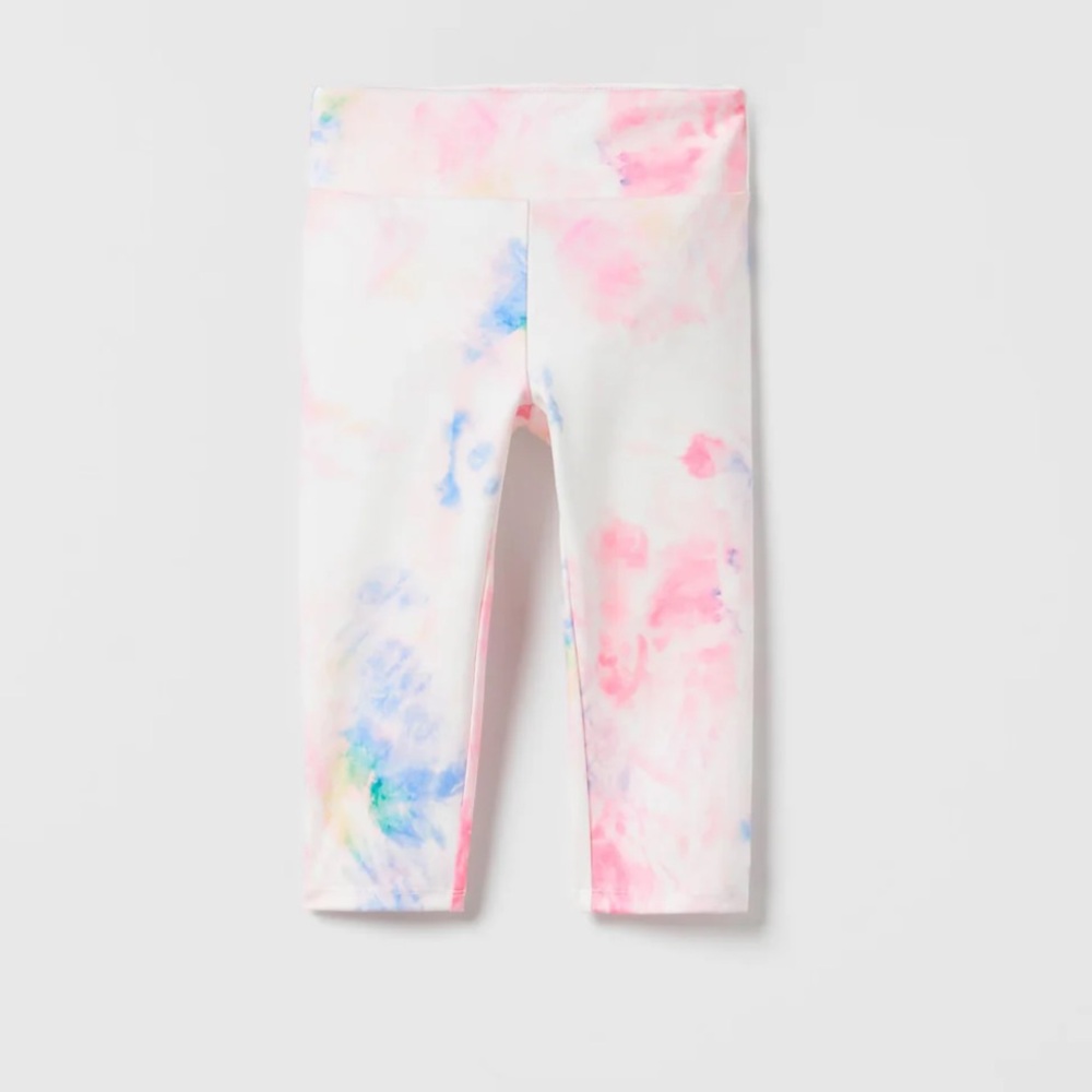 Zara Kids Pastel print sporty Tie-Dye Leggings